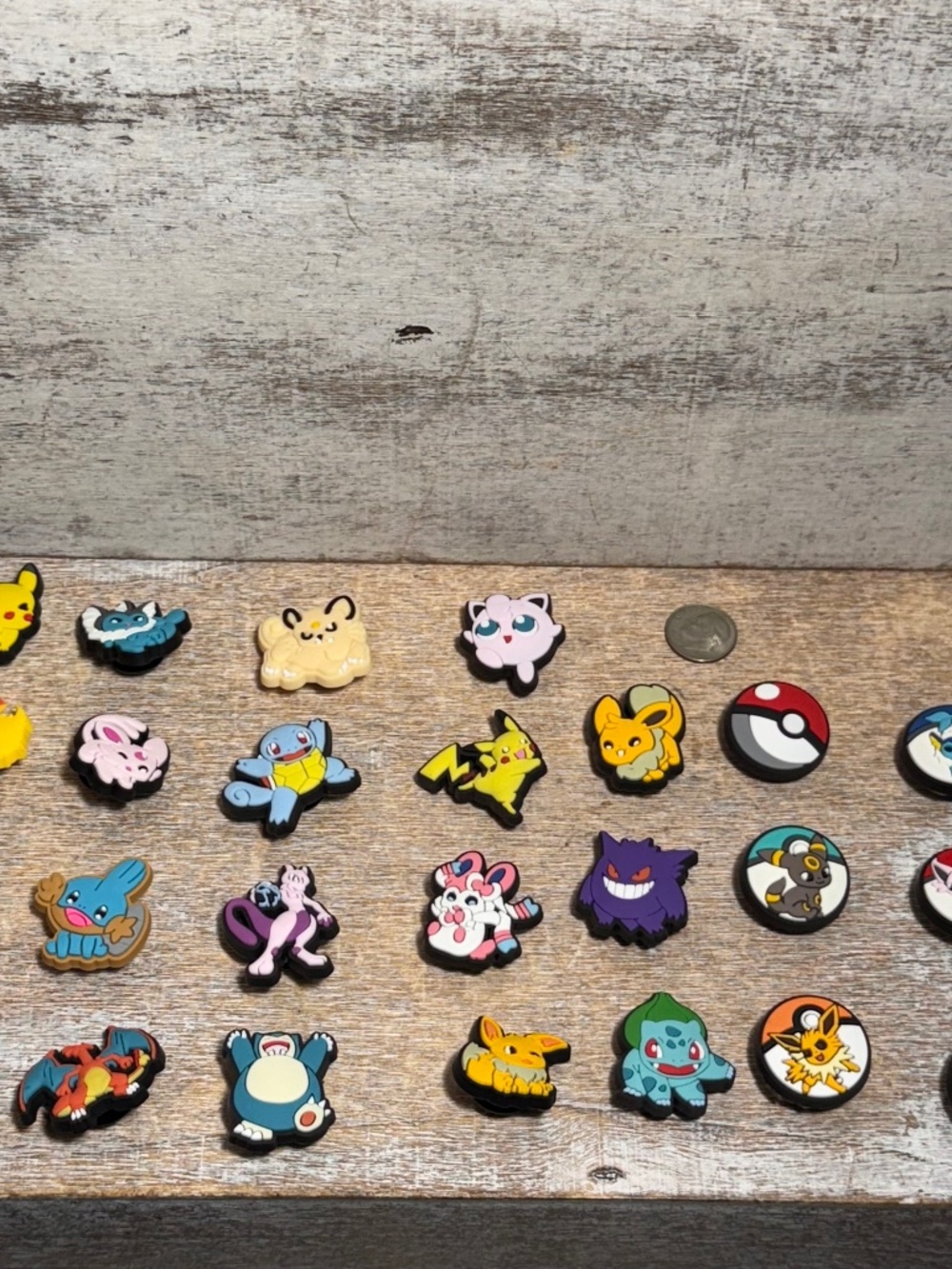 Jibbitz Pokémon Shoe Charm Packs 25 Pieces Pikachu, Psyduck, Snorlax, Gengar